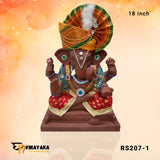 RS207 18-inch (Eco-Friendly Red Soil Dagdusheth Ganesha)