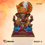 RS207 18-inch (Eco-Friendly Red Soil Dagdusheth Ganesha)