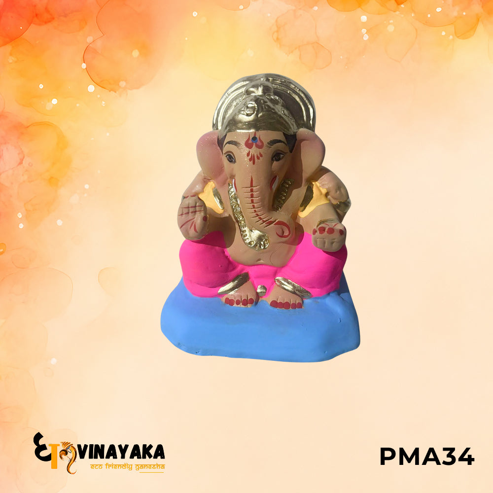 PMA34 - 6 Inch Eco Friendly Ganesha Idol