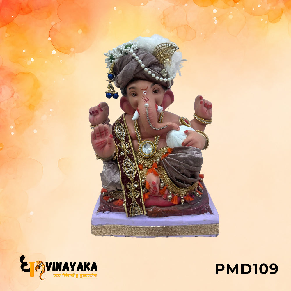 PMD109 - 12 Inch Eco Friendly Ganesha Idol