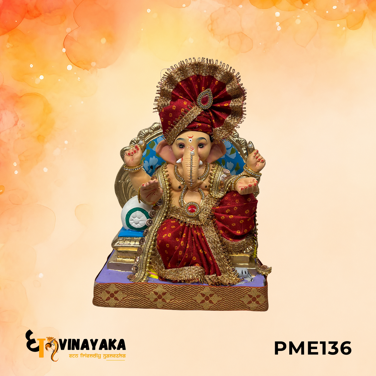 PME136 - 15 Inch Eco Friendly Ganesha Idol