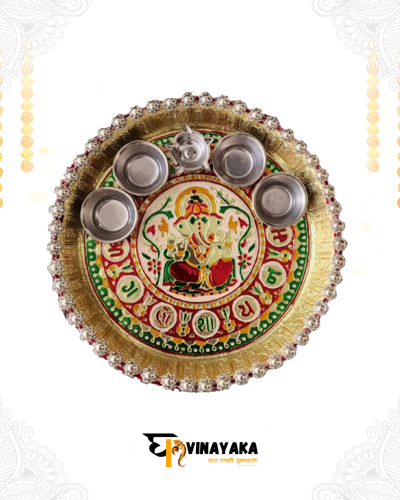 Pooja Thali Ganesha White