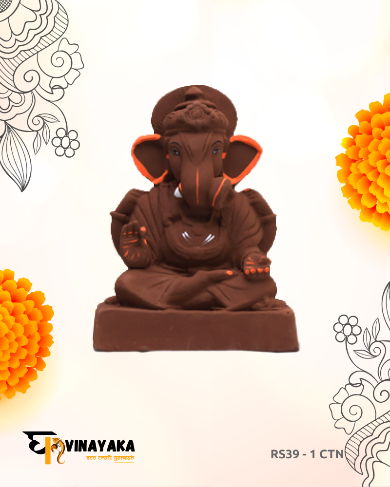 Ganesha RS39 (8 Inch) (Eco-Friendly Ganpati)